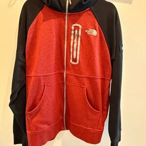 The North Face Red and Black Hoodie